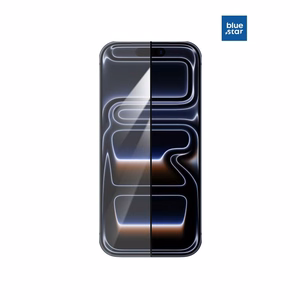Grūdintas stiklas iPhone 17 PRO MAX Blue Star 5D AR juodas