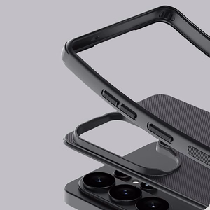 Nillkin Super Frosted Shield Pro magnetinis MagSafe suderinamas dėklas skirta Samsung Galaxy S26 Ultra juodas