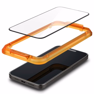 Spigen ALM Glass FC grūdintas stiklas iPhone 15 Pro - juodas 2 vnt.