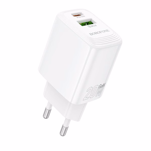 Įkroviklis Borofone BN27 20W USB-C/USB-A baltas