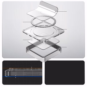 Spigen Ultra Hybrid Mag MagSafe Dėklas for Samsung Galaxy S26 Ultra Zero One - Clear juodas