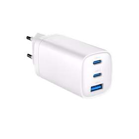 Gembird TA-UC-PDQC65-01-W 3 prievadų 65 W GaN USB PowerDelivery greitas įkroviklis, baltas