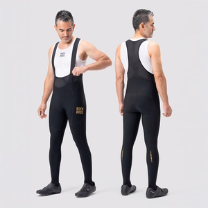 Rockbros YDCK012-1 Long Fleece Bib Tights with Pad Size XXL - Black