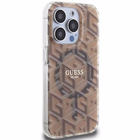 Guess IML GCube MagSafe dėklas telefonui iPhone 15 Pro Max - rudas