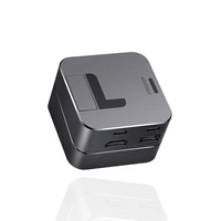 Hub Joyroom S-H121 USB-C stovas - USB-A 3.0 / RJ45 / HDMI / USB-C / Thunderbolt MacBook Pro - pilkas