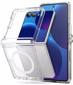 Ringke Fusion Flap Magnetic MagSafe dėklas, skirtas Samsung Galaxy Z Flip 8 – skaidrus