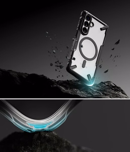 Ringke Fusion X Magnetic MagSafe Dėklas for Samsung Galaxy S26+ - Clear juodas