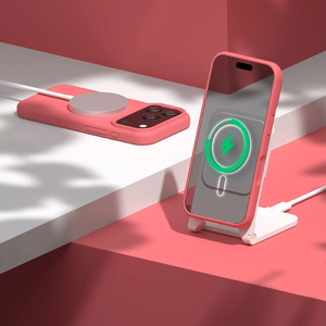 Etteri Silikoninis Mag dėklas for iPhone 17 Pro Max raspberry