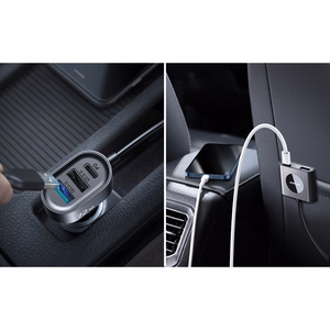 Įkroviklis automobilinis Joyroom (JR-CL05) (2xPD ; 2xQC3.0) (75w 1.5M) juodas