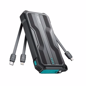 Išorinė baterija Joyroom JR-L016 juodas 10000mAh (PD / QC3.0) + integruotas 3in1 laidas