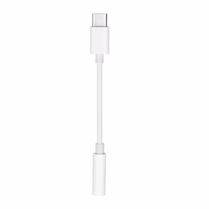Adapteris AUX Type C (vyriškas) į Jack 3,5 mm (moteriškas) baltas
