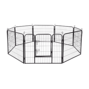 REBEL ANIMALS modular steel dog playpen, size S, 8 panels, 80 × 60 cm