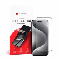 Forcell Flexible Nano Glass 5D Apsauginis stiklas (m) skirtas iPhone 15 Pro Max - juodas (m)