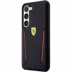 Ferrari FEHCS23MNPYK S23+ S916 juodas/juodas kietas dėklas Anglies kontrasto kraštai