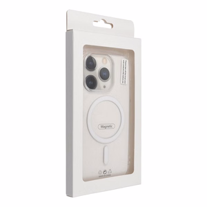 Drop Glue Spalvingas Žiedas Magnetinis Dėklas suderinamas su MagSafe IPHONE 11 balta