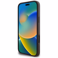 Guess 4G Stripes dėklas su Magnetinė pinigine iPhone 16 Pro Max - rudas