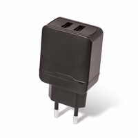 "Setty" įkroviklis 2x USB 2,4A, juodas