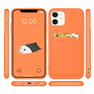 Dėklas telefonui silikoninis su kortelių kišene dokumentams (Xiaomi Redmi Note 11 Pro+ 5G / 11 Pro) - tamsiai mėlynas