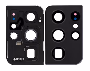 Samsung G998 S21 Ultra 5G kameros stikliukas su rėmeliu Phantom Black ORG