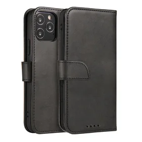 Magnetinis elegantiškas dėklas su atvartu ir stovo funkcija Motorola Moto E32 juodas