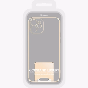 Tel Protect prabangus dėklas telefonui su stovu Iphone 13 Pro auksinis