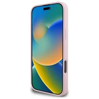 Guess bijūno užrašas magnetinis dėklas telefonui iPhone 16 Pro Max - rožinė