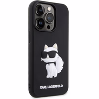 Karl Lagerfeld KLHCP14L3DRKHNK iPhone 14 Pro 6.1" Kietasis dėklas (m) - juodas (m) Rubber Choupette 3D