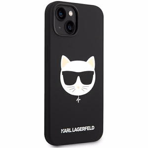 Karl Lagerfeld KLHMP14MSLCHBK iPhone 14 Plus 6.7 "kietas dėklas juodas / juodas Silikoninis Choupette Galva Magsafe