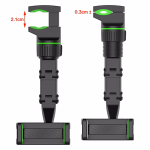 Reguliuojamas išmaniojo telefono laikiklis automobilio galinio vaizdo veidrodėlyje
