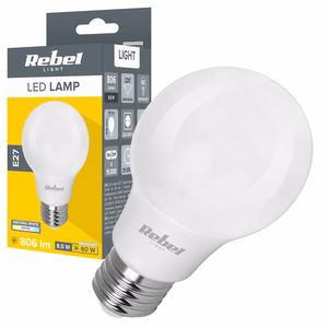Rebel A60 E27 LED lemputė, 8,5 W, 4000 K, 230 V