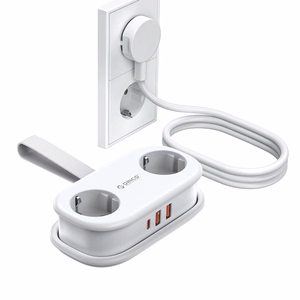 Orico APP 15.5W 5in1 maitinimo blokas 2x AC + 2x USB-A + 1x USB-C - baltas