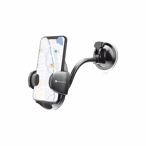 FORCELL F-GRIP Oval 17 cm automobilio laikiklis priekinio stiklo / prietaisų skydelio / oro angai juodas