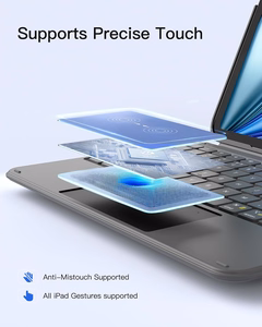 Inateck KB04122 AceTouch dėklas su klaviatūra, skirtas iPad 10.9–11", pilkas