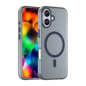 Dėklas telefonui iPhone 17 - Magnētinis abrazyvinis dėklas, suderinamas su MagSafe - matinis mėlynas