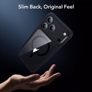 ESR Classic Hybrid MagSafe + grūdinto stiklo rinkinys iPhone 17 Pro - skaidrus juodas