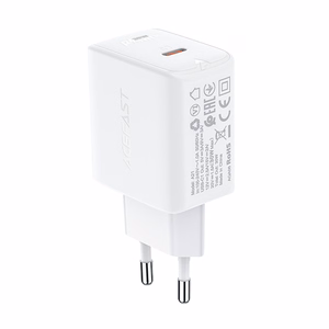 Įkroviklis Acefast A21 30W GaN USB-C baltas