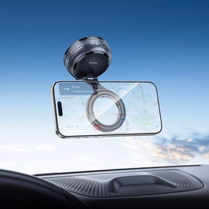 Automobilinis laikiklis Hoco magnetinis su reguliuojamu siurbimo laikikliu H92 - juodas ir metalinis pilkas