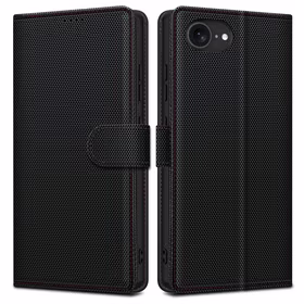 TECH-PROTECT WALLET RS IPHONE 16E JUODAS/RAUDONAS Tech-Protect Wallet dėklas telefonui iPhone 16e - juodas