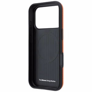BMW M Quadrille Kevlar Metal Logo MagSafe dėklas, skirtas iPhone 17 Pro / 18 Pro – oranžinis