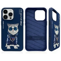 Nimmy Glasses Cool Cat dėklas iPhone 15 Pro Max - mėlynas