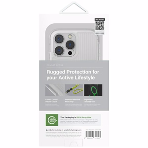 Uniq Combat Active Magclick įkrovimo dėklas iPhone 16 Pro - baltas