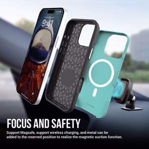 Dėklas Perfectionists Triangle Mag Case Apple iPhone 12 Pro Max žalias