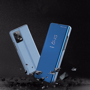 Clear View dėklas Xiaomi Redmi Note 12 5G / Poco X5 5G su atverčiamu dangteliu rožinis
