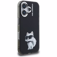 Karl Lagerfeld IML Aquarelle Choupette & Logo iPhone 16 deklas - juodas