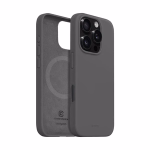 Crong Color Cover Magnetic MagSafe dėklas, skirtas iPhone 16 Pro, titano spalvos