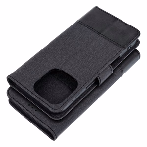 GOMMA knygos tipo dėklas telefonui Xiaomi Redmi Note 14 4G (GLOBAL - 164,84mm x 78,15mm x 8,16mm) juodas