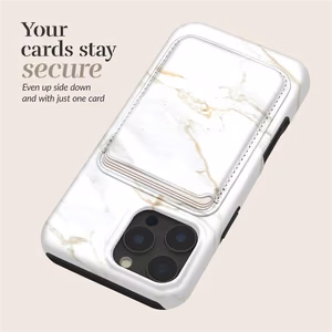 MIO White Marble Magsafe Case Compatible Card Holder