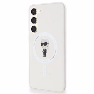 Karl Lagerfeld IML Ikonik magnetinis dėklas telefonui Samsung Galaxy S23+ - permatomas