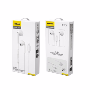 Dudao X14PROL-W1 Lightning į ausis ausinės - baltos