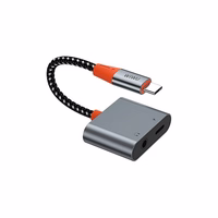 WiWU - Audio adapter LT10 Typ C į Typ C + 3,5 mm